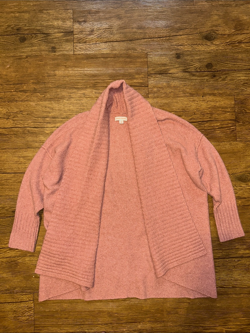 Knox Rose Pink Ribbed Knit
Cardigan Sweater Size X-Small